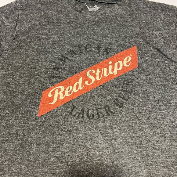 Red Stripe Beer T-Shirt Dark Gray Heather Medium - Picture 4 of 7